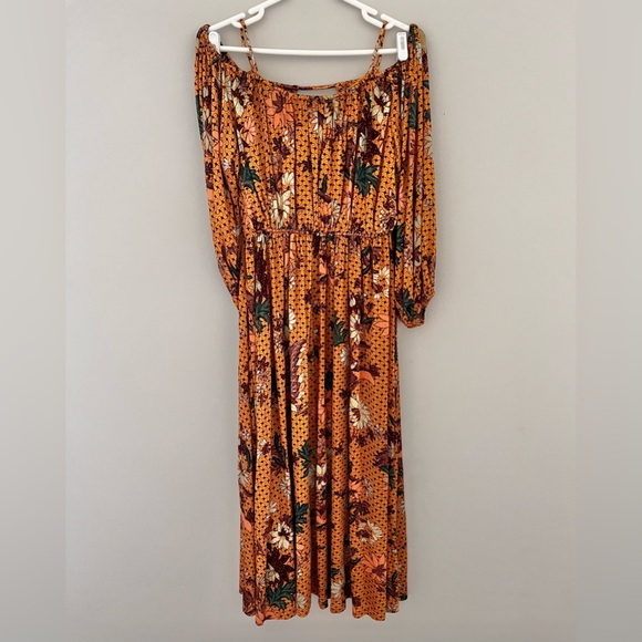 Ulla Johnson Noemi Cold Shoulder Floral Midi Dress Halterneck Size Petite - Picture 8 of 9